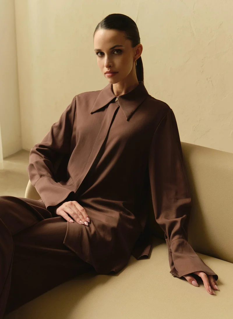 Lichi  Straight trousers with elasticated waistband for Women | Best Price UAE